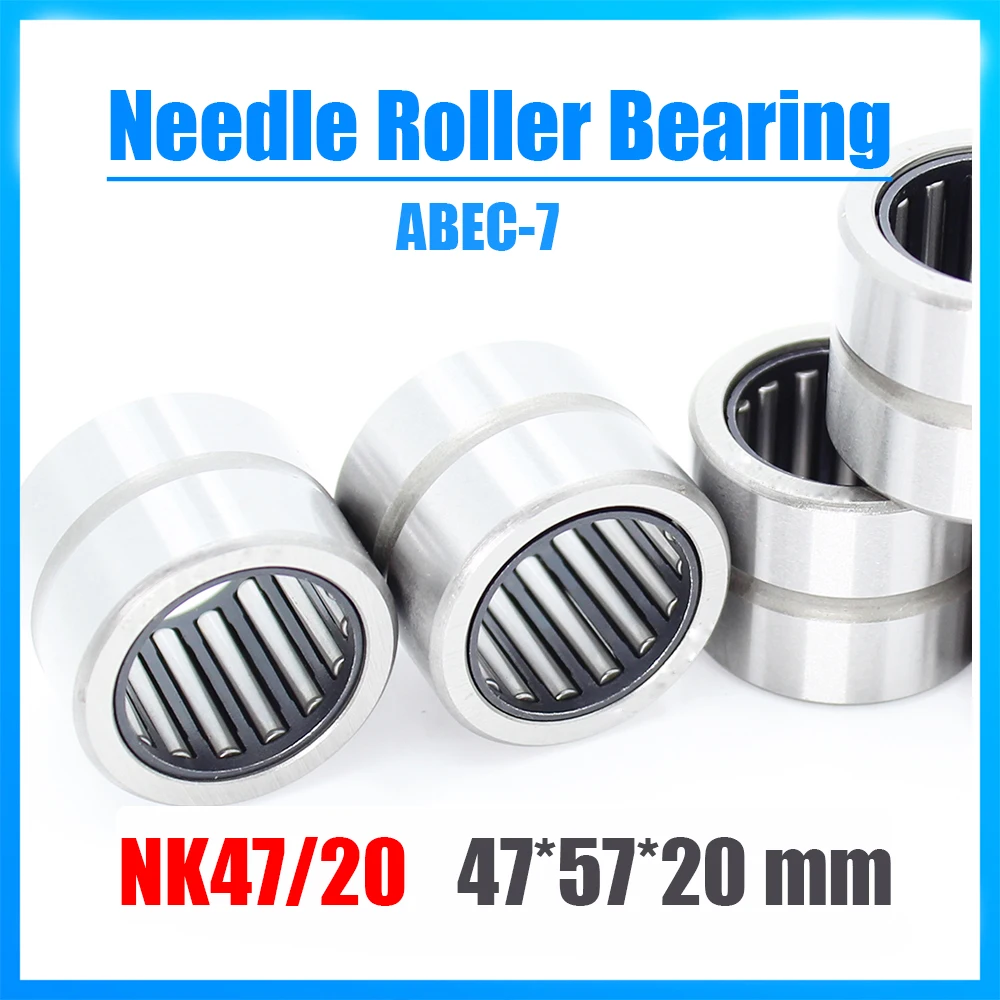 

NK47/20 Bearing 47*57*20 mm 5PC ABEC-7 Solid Collar Needle Roller Bearings Without Inner Ring NK47/20 NK4720 Bearing