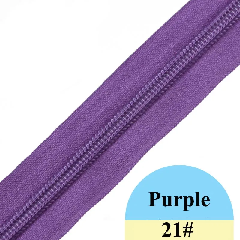 Purple Meetee 5# разъемная застежка-молния 5/10 метров застежка-молния нейлона+ тянуть ползунки для домашнего текстиля багаж для одежды сумки Стёганое одеяло чехол на молнии Швейные аксессуары AP672 - Цвет: Purple