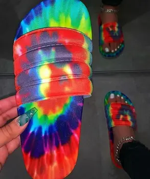 

Summer Women Slippers Platform Flat Low Heels Multi Print Peep Toe Fashion Casual Slides Female Ladies Shoes Zapatos De Mujer