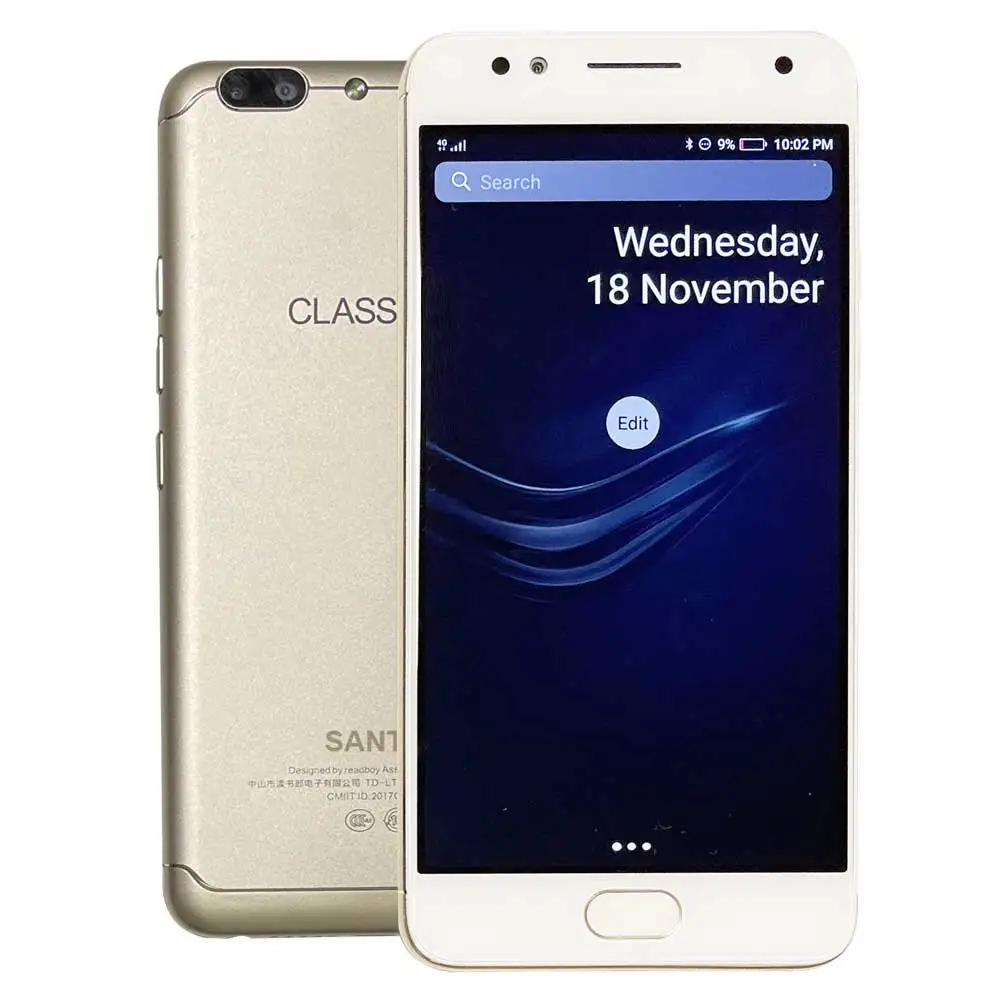 SANTIN CLASSONE huella dactilar 5,2 HD pantalla Quad Core teléfono MTK6737 4G LTE Smartphone Android 6,0 2GB RAM 32GB ROM teléfono móvil