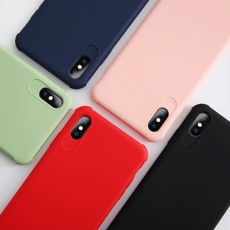 

silicone Shockproof TPU soft fitted Protection Case Cover for Iphone x 8 7