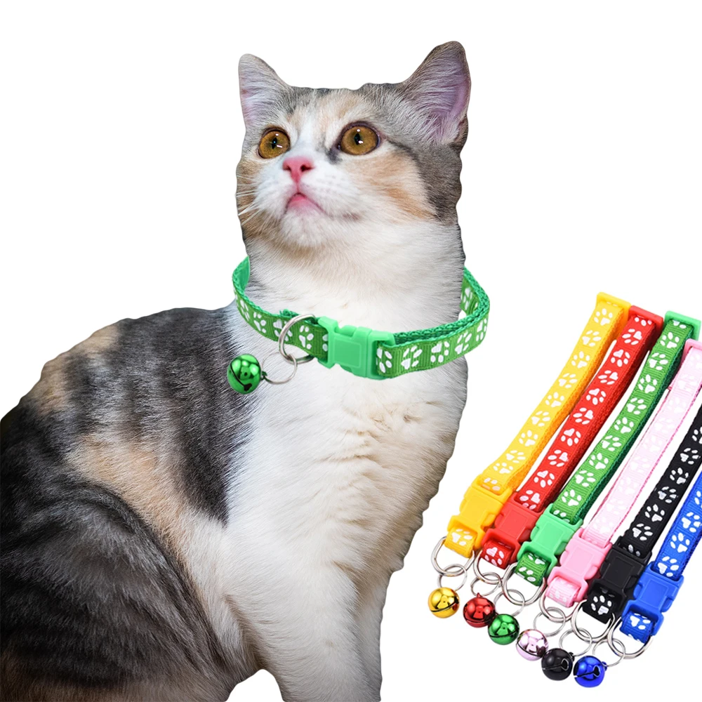 Nuevo  Colorul, suministros para mascotas, Collar de gato con Bell Collar de hebilla ajustable suministros para mascotas gatos gato accesorios Collar de perro Chihuahua zWzKE0WNWgR