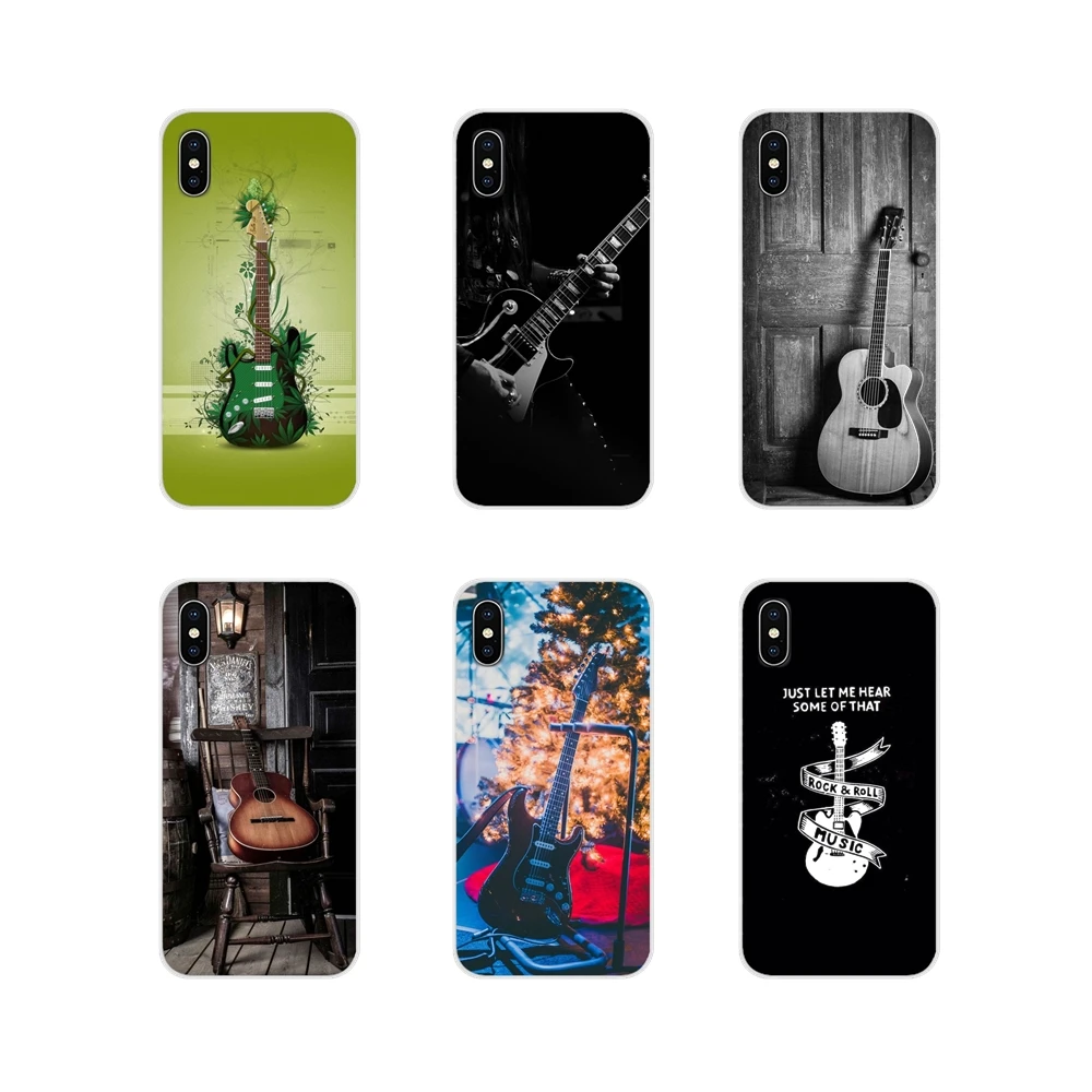 For Samsung Galaxy J1 J2 J3 J4 J5 J6 J7 J8 Plus 2018 Prime 2015 2016 2017 Retro Guitar Music Lover Transparent Soft Shell Covers | Мобильные