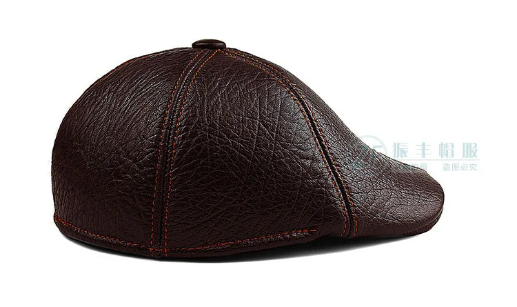 Мужская Натуральная кожа Barets теплая зимняя модная кепка Cabby Hat винтажная Кепка водителя Newsboy для мужчин наружные головные уборы