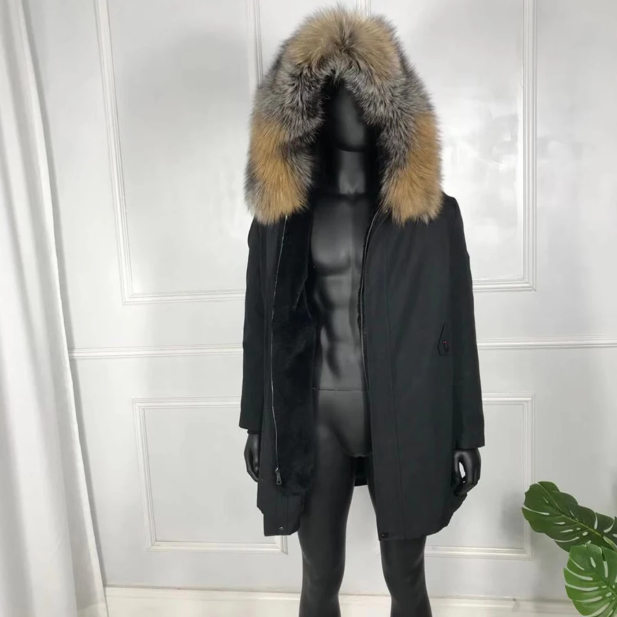 

men real fur parka