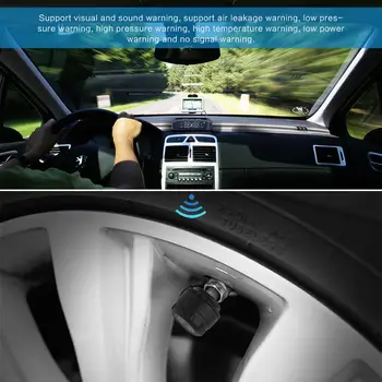 

Hot Car Electronics TPMS Tire Pressure Monitoring System Charging External Sensor LCD Display Auto Alarm System Tool