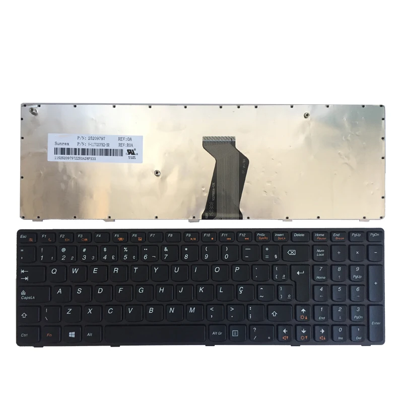 Клавиатура для LENOVO Ideapad B570 Z570 Z575 V570A V570G B575 B580 B590 B590A клавиатура ноутбука br Черная |