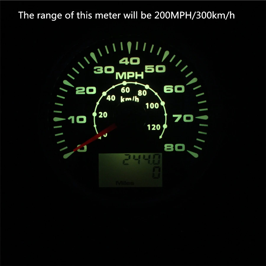 85 мм мотоцикл gps скорость метр Датчик скорости lcd Многофункциональный 0-200MPH 300 км/ч