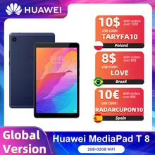 Globale Version HUAWEI MatePad T8 2GB 32GB WIFI Tablet PC 8,0 zoll faceunlock 5100mAh Unterstützung microSD Karte android10 T8 Keine Google