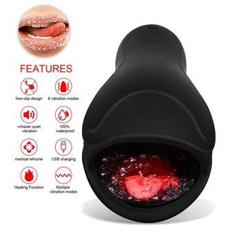 

Deep Throat Sucking Tongue Reduce Head Sensitivity with Male Trainer Massager Blow-job Cup Bring Her Long-lasting Excitement