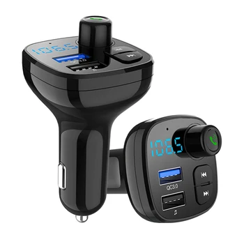 

Bluetooth Car Kit Handsfree FM Transmitter Wireless Music Playing Car MP3 Player Dual USB Quick Charging