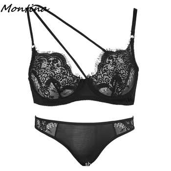 

Lace Ultra Thin Push Up See Through Transparent Bra Set Women Lingerie Porno Bras Lingere Sexy Clearance Underwear Sets Intimate