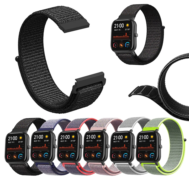 Мода для Amazfit GTS холст Волшебная наклейка сменный ремешок Ремешок для Amazfit GTS Смарт часы Холст ремень аксессуары