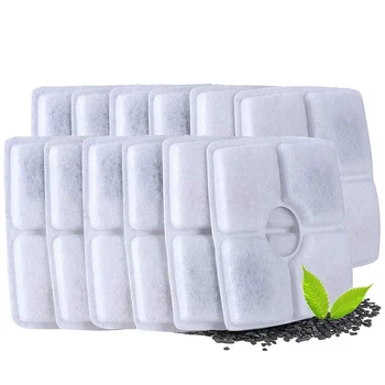 

12Pcs Pet Fountain Replacement Filters for 84Oz/2.5L Automatic Pet Fountain Dog Cat Water Fountain Dispenser