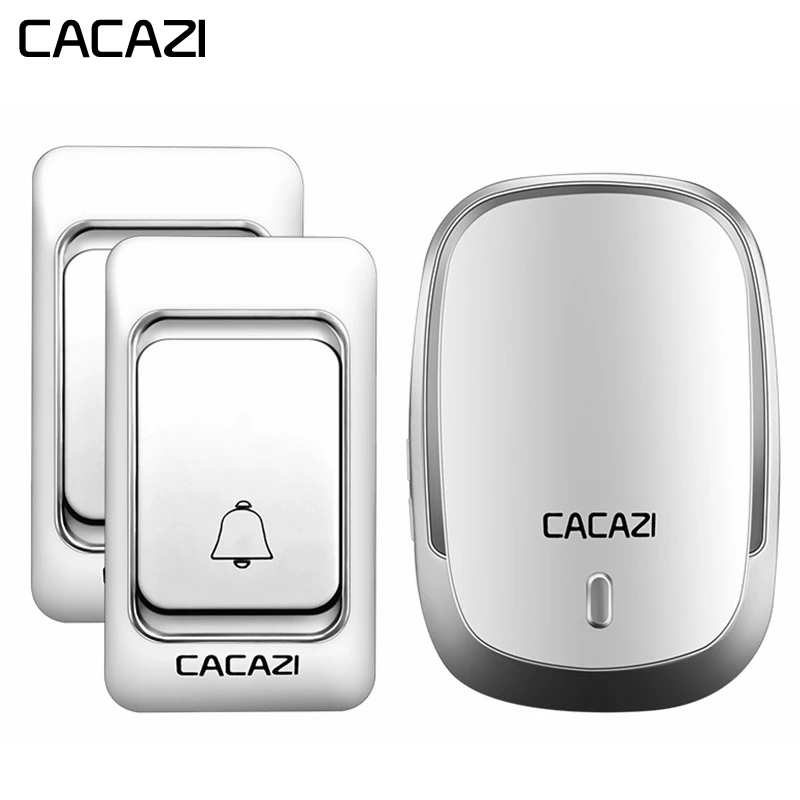 Беспроводной дверной звонок CACAZI с большим радиусом действия работающий от