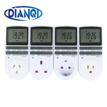 Электронный цифровой таймер, вилка, кухонный таймер, розетка 230 В, 50 Гц, 7 дней, 12/24 часов, программируемая розетка синхронизации