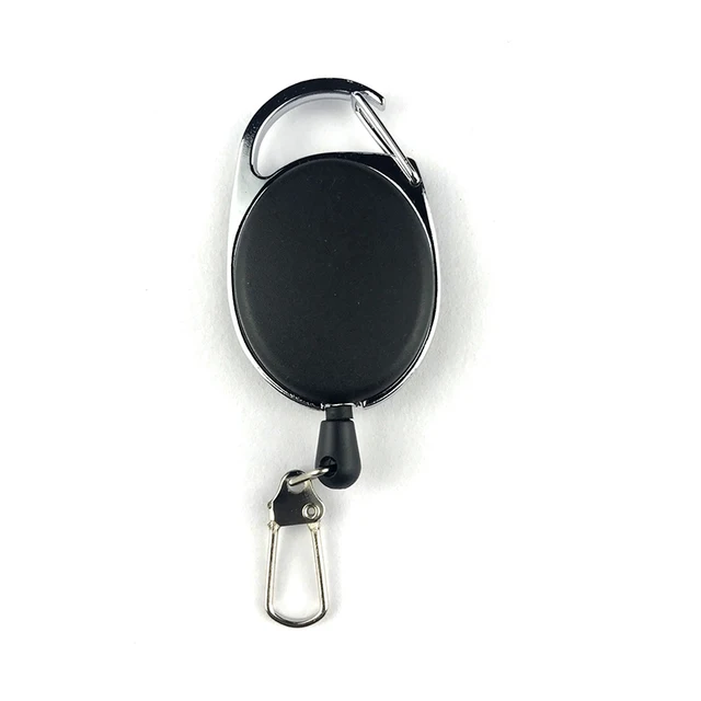 2/3/4pcs Retractable Key Chain Reel Badge Holder Fly Fishing Zinger Retractor with Quick Release Spring Clip Fishing Accessories 1PCS
