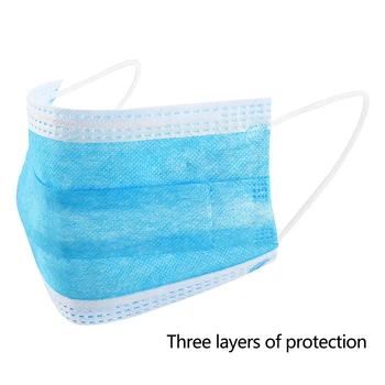 

CE certified household disposable masks, three layers of non-woven meltblown cloth protection dust filter safety masks 10-50pcs