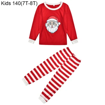 

Family Christmas Pajamas Set Striped Santa Claus Sleepwear Family Matching Clothes Xmas Family Nightwear Parent-child Nightgown