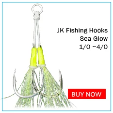 JK LAI-L Shore джигггинг светильник "T" groove Jig hook нержавеющая твердое кольцо лодка рыболовный светящийся двойной рыболовный крючок крючки морские ЛЕЩА