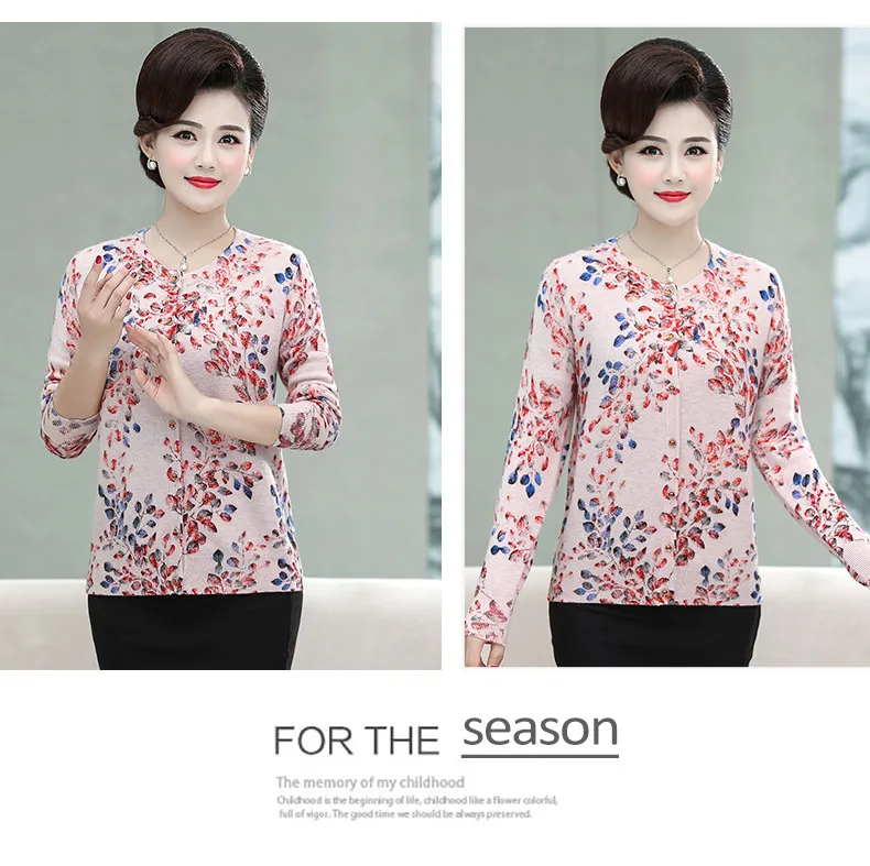XJXKS шерсть вязаный свитер женский кардиган Осень Зима плюс размер женский свитер с принтом однобортный Кардиган