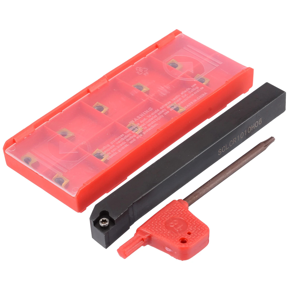 

1pc SCLCR1010H06 Boring Bar Lathe Turning Tool Holder with 10pcs CCMT0602 Inserts For Power Tool