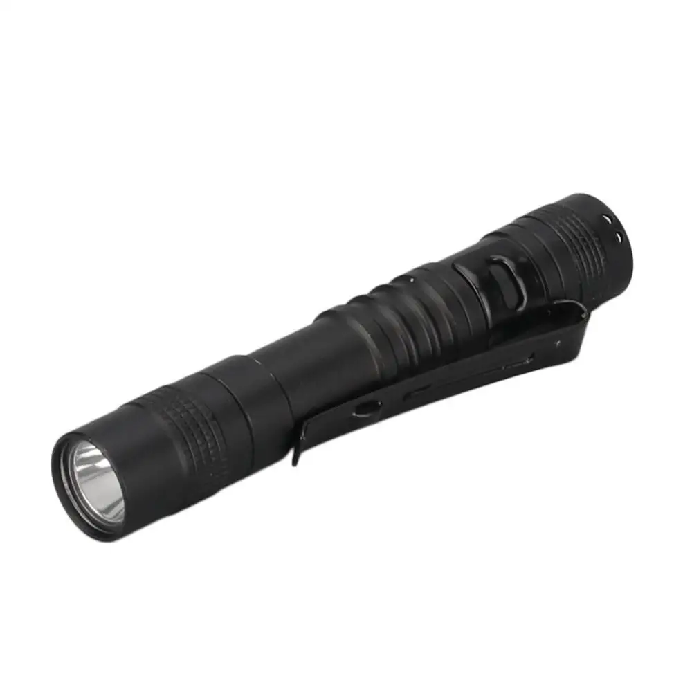 Портативный мини Водонепроницаемый Penlight 2000LM светодиодный мощный фонарик ААА аккумулятор мощный светодиодный фонарик для самообороны на открытом воздухе - Цвет: Черный