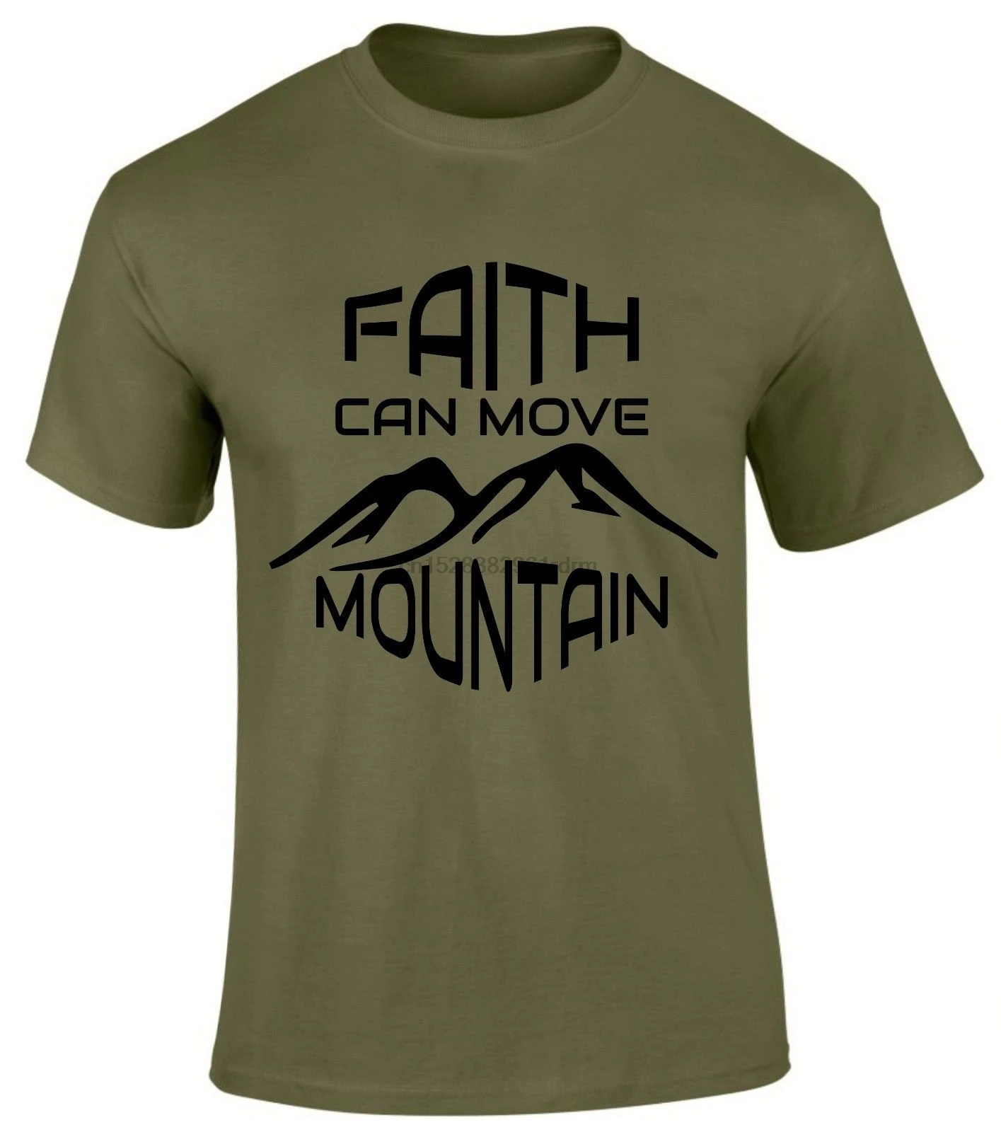 Мужская футболка с надписью Faith Can Move Mountain Trust Иисусом христианским Евангелием