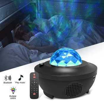 

Colorful Starry Sky Projector Blueteeth USB Voice Control Music Player LED Night Light Romantic Projection Lamp Birthday Gift