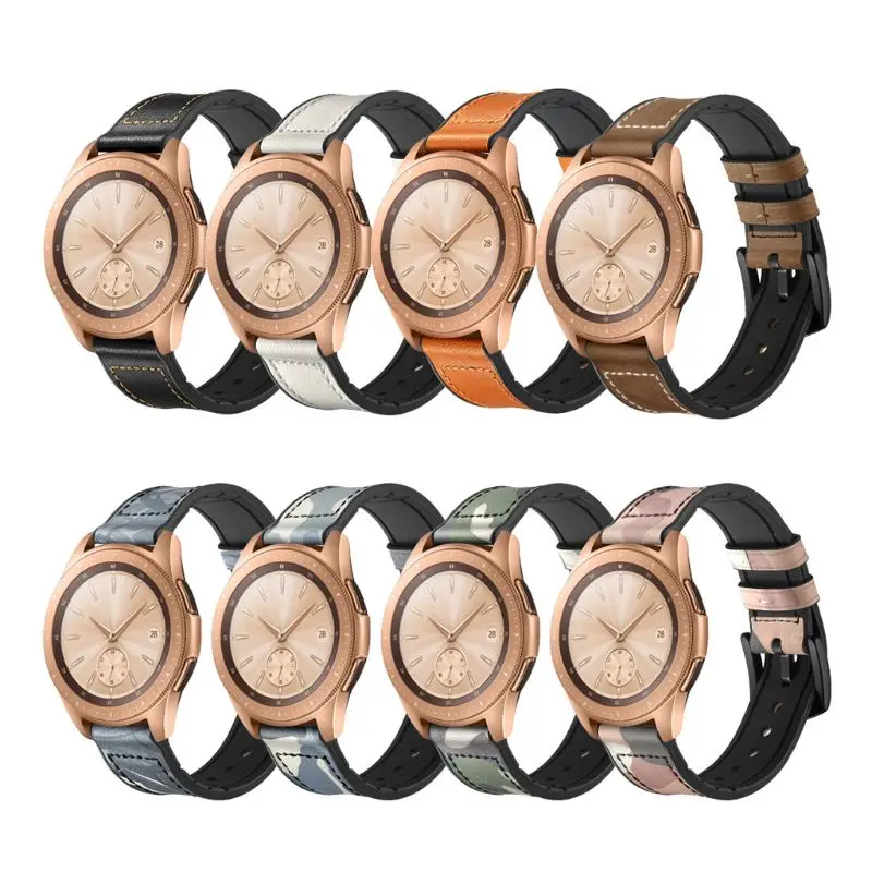 20 мм/22 мм Натуральная кожа ремешок на запястье для samsung Galaxy Watch 42/46 мм
