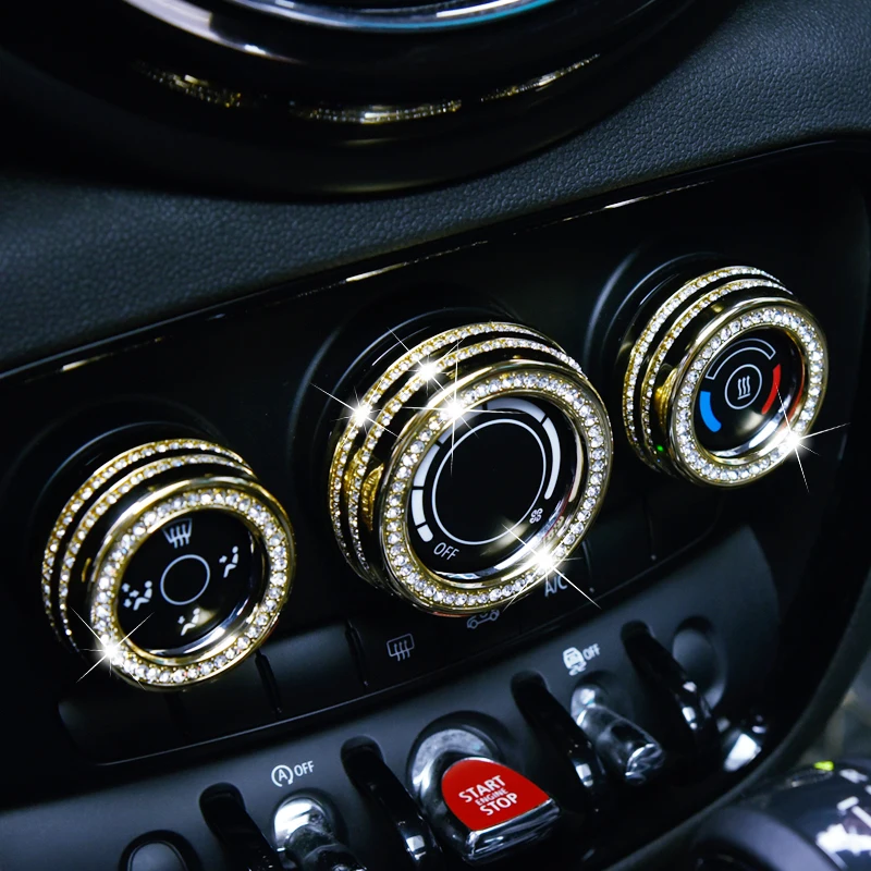 

Car Air Conditioner Temperature Adjustment Knob Decoration Sticker For MINI Cooper S F60 F57 F56 F55 F54 Car Styling Accessories