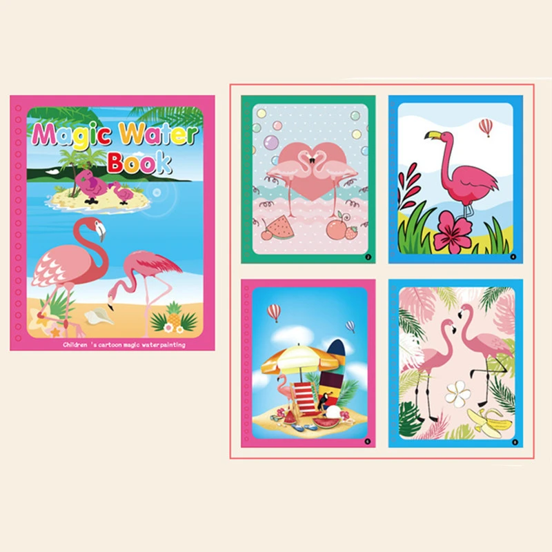 Unicorn Magic Water Drawing Book Coloring Magic Pen Drawing Toys Early Education for Kids Birthday Gift