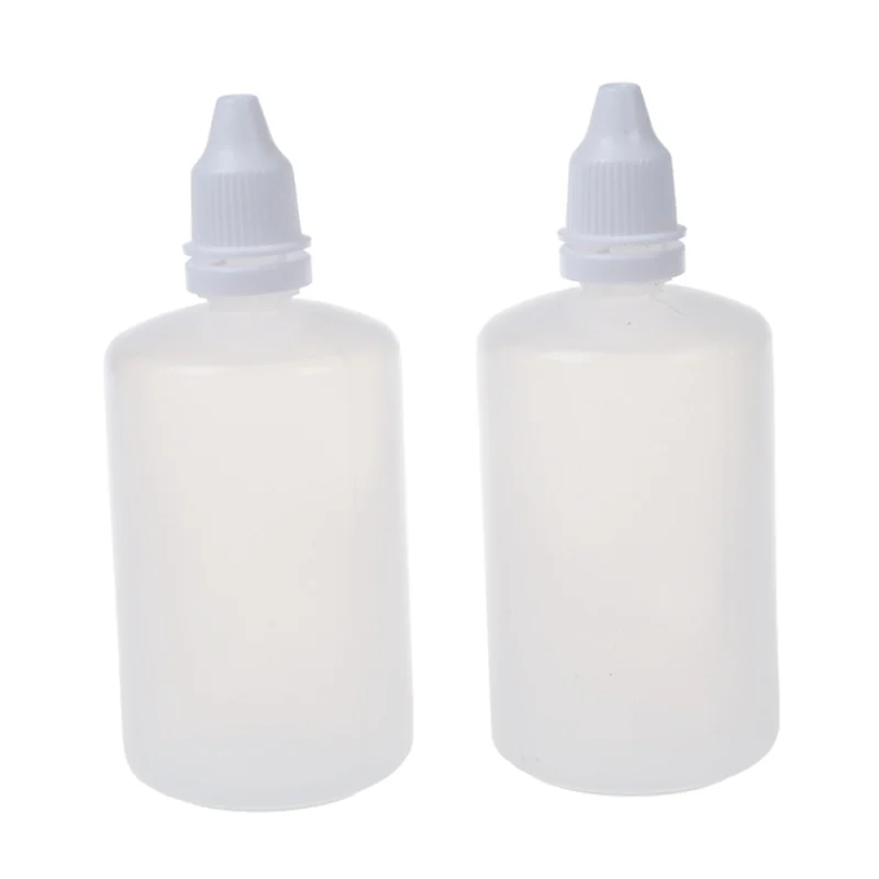 Pack of 50 Plastic LDPE Squeezable Dropper Bottles Eye Liquid Empty New (100ml capacity) | Красота и здоровье