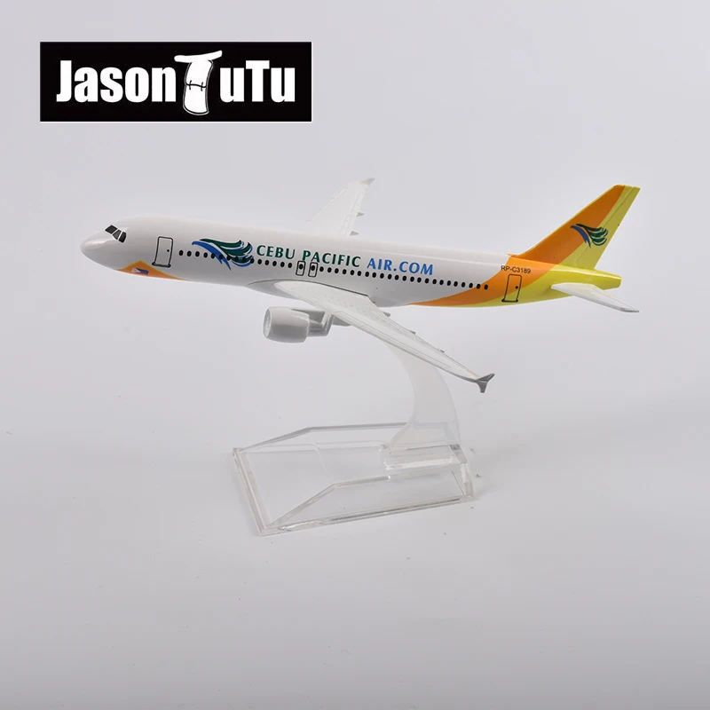 JASON TUTU 16cm Cebu Pacific Air Airbus A320 Airplane Model Plane Model Aircraft Diecast Metal 1/400 Scale Planes Dropshipping