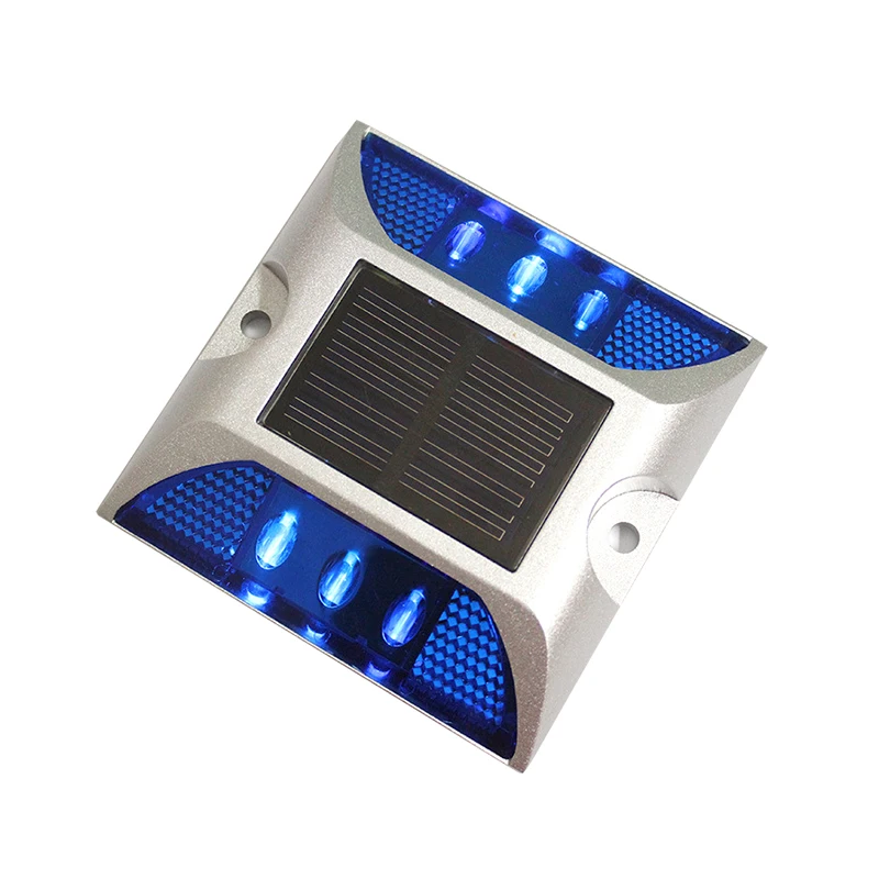 Waterproof LED Solar Powered Road Stud Reflective Nails Ground Warning Flash Light