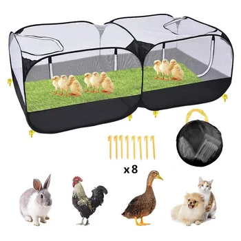 

Foldable Cage Fence Tent Portable Breathable for Chick Rabbit Small Pet Outdoor YU-Home