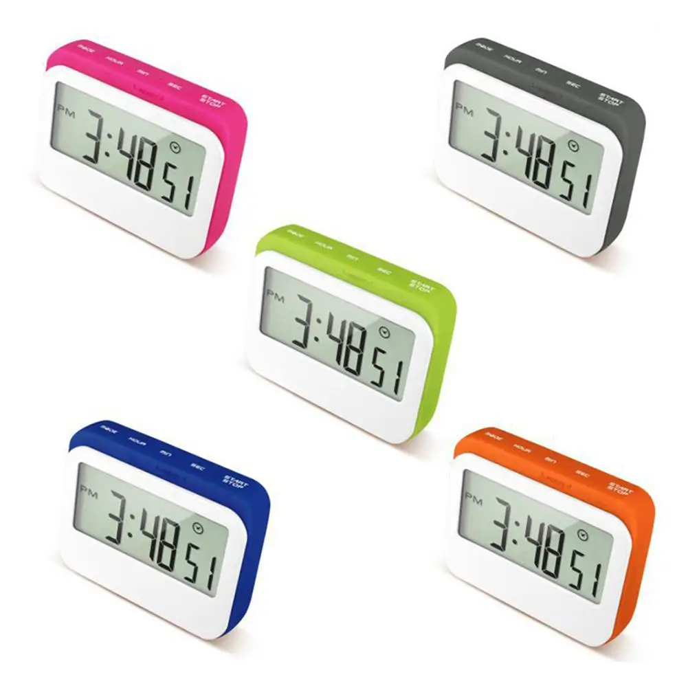 

LCD Digital Large Screen Kitchen Timer Cooking Study Sleep Countdown Alarm Clock Countdown Alarm Sleep Stopwatch Clock