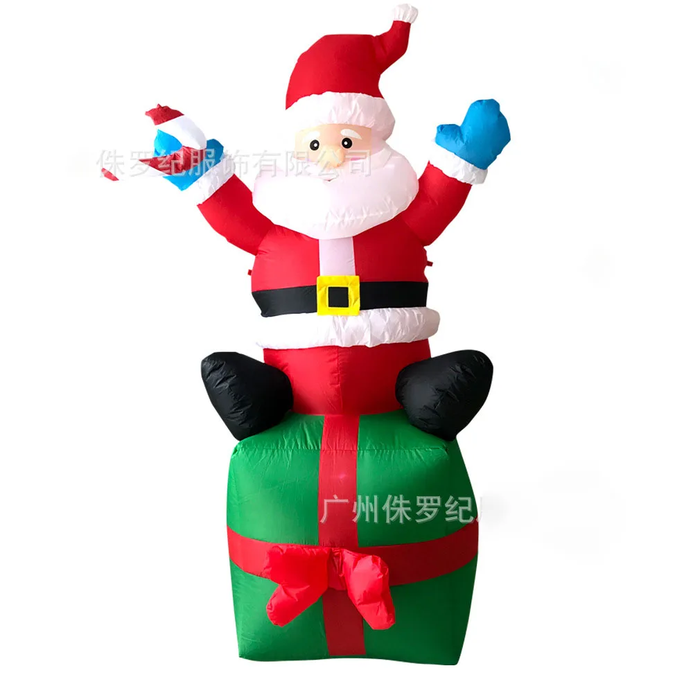 2021 New Lighted Santa Claus Archway Christmas Inflatables Self-inflate Airblown Toys Xmas Holiday Party Yard Lawn Garden Decor | Дом и сад