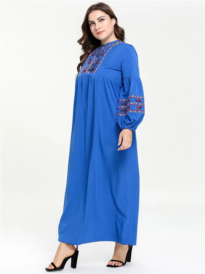 Мусульманское платье Вечерние скромные мусульманская одежда марокканский кафтан Турция Дубай платье с вышивкой 7644