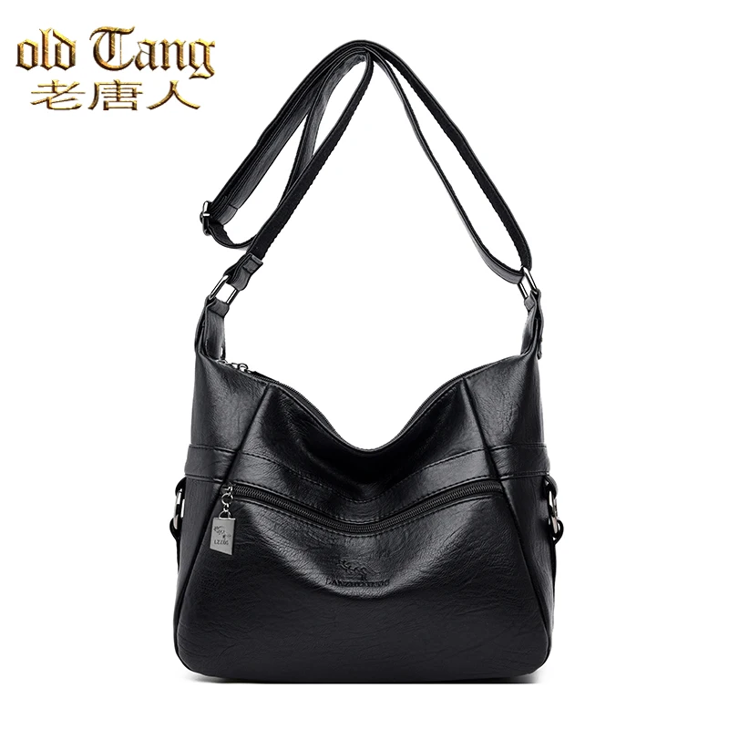 

OLD TANG Solid Color Large Capacity Handbag Women Shoulder Crossbody Bags For Women 2020 Luxury Female PU Leather Bag Sac A Main