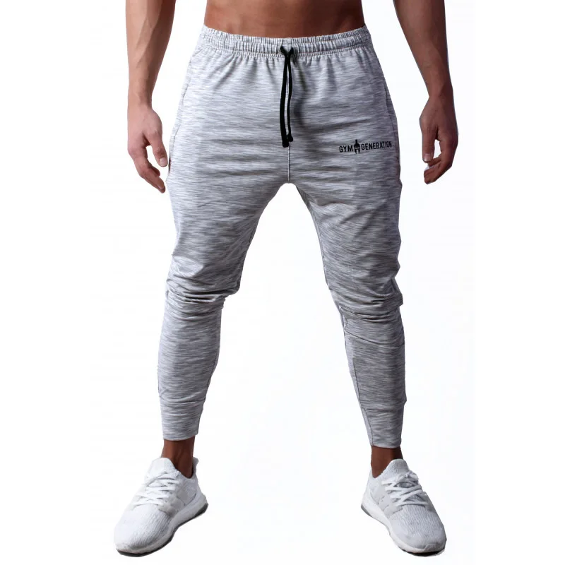 

New Style Autumn Thin Athletic Pants MEN'S Trousers Fitness Muscular Dog Brothers Elasticity Pure Cotton Squat Pants Korean-styl