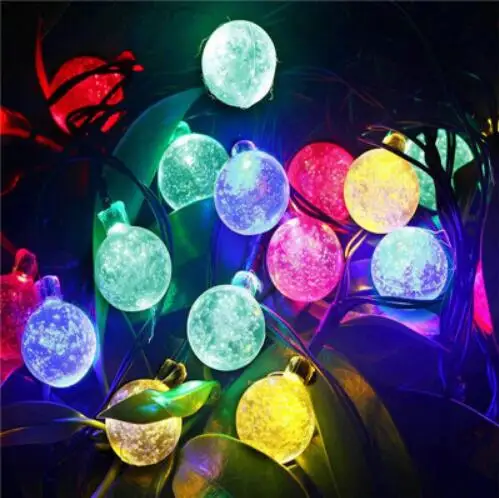 30 LED Solar Lamp String Waterproof Energy Saving Lamps Flexible Strip Lights Outdoor Christmas Party Wedding Garden Decorations - Испускаемый цвет: Mulitcolor (A)