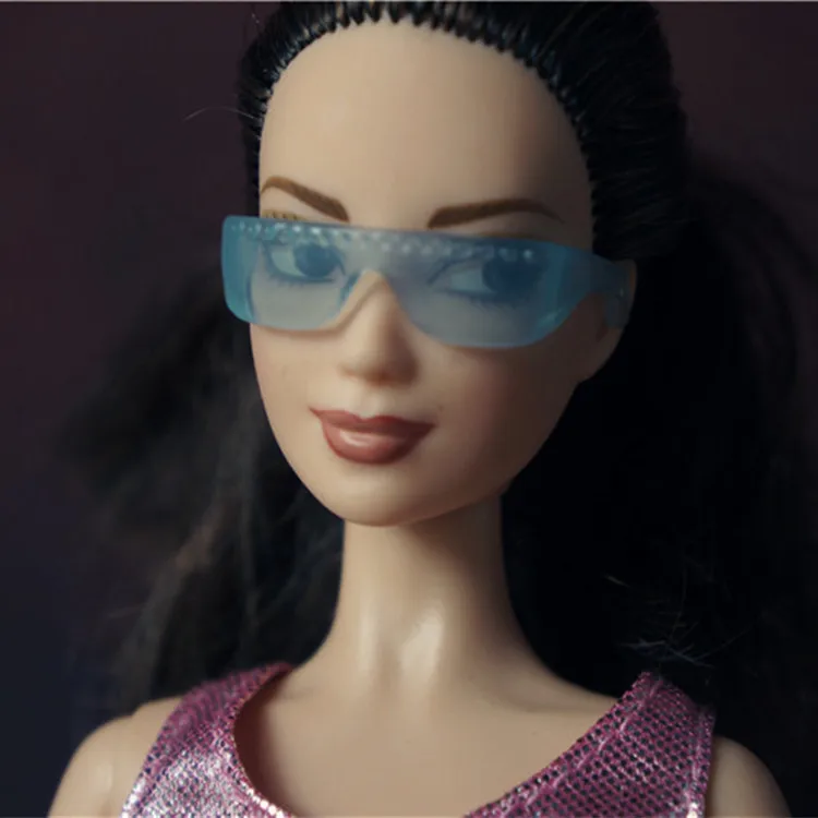 Оригинальные кукольные солнцезащитные очки для Барби ожерелье 1/6 bjd ремень принцесса зажим для волос браслет повязка аксессуары GiftToys для девочек - Цвет: 1 piece Sunglasses A
