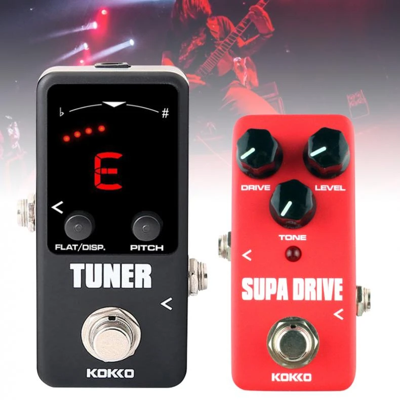 Afinador de Pedal de efecto de bajo eléctrico, Mini Guitarra eléctrica, Supa Drive True Bypass, carcasa de Metal efectos de guitarra|Partes y accesorios de guitarras| - AliExpress
