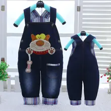 Ковбойские штаны, стиль, штаны на подтяжках для малышей 1-2-3 лет, корейский стиль, для детей 4-5-6 месяцев, весна-осень, для мужчин и женщин