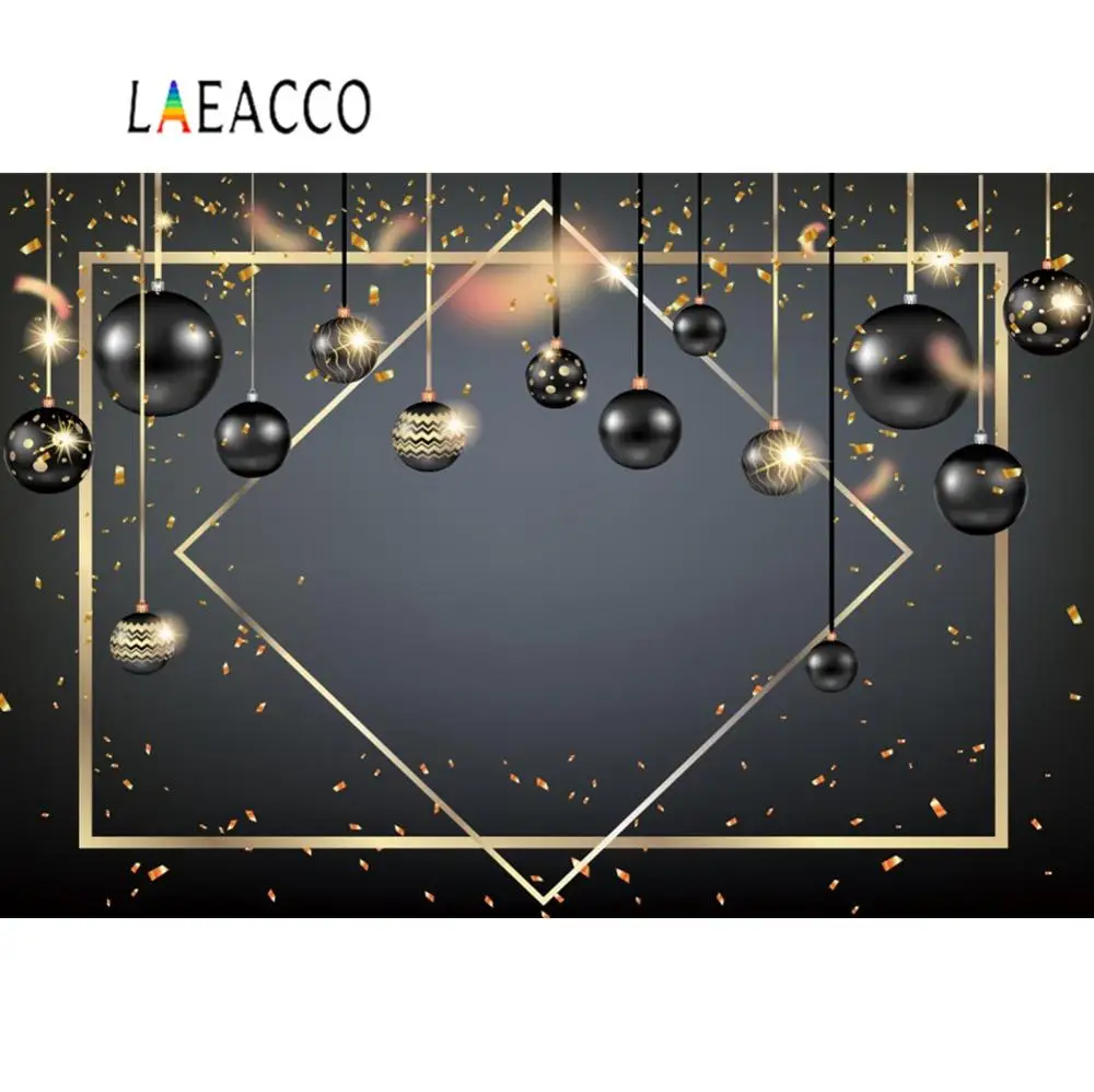 Laeacco фон для фотосъемки рождественские вечерние шары Новогодняя лента плакат Детский портретный фон для фотосъемки фотостудия фотосессия