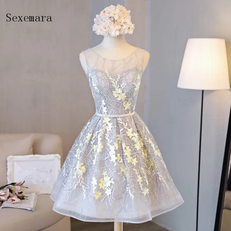 vestido de noiva longo сексуальное платье без рукавов трапециевидной формы, модные вечерние платья на выпускной, короткие кружевные платья подружки невесты