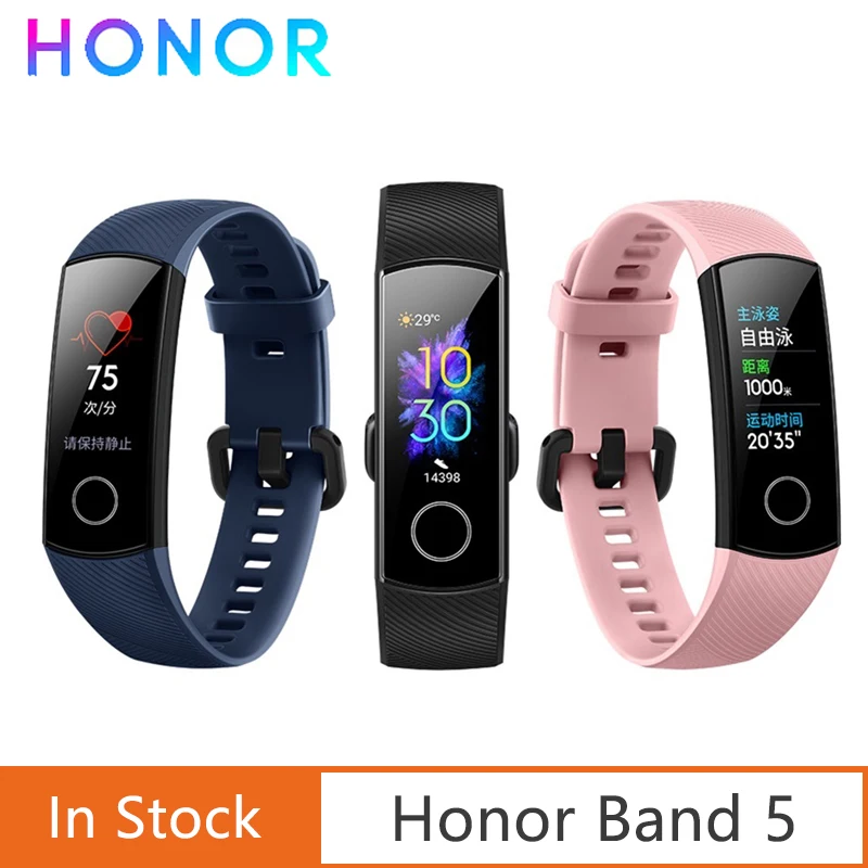 Оригинальный Смарт-браслет Honor band 5 фитнес-трекер с кислородом AMOLED смарт-браслет