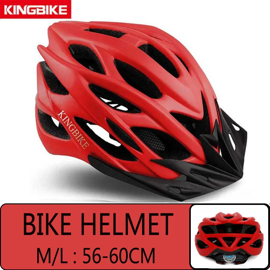KINGBIKE шлем для шоссейного велосипеда MTB велосипедный шлем для мужчин и женщин ультралегкий в форме со съемным козырьком для активного отдыха - Цвет: Red