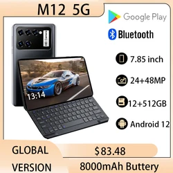 Tablette android 12 WPS Office de 8 pouces, 12 go de RAM, 512 go de ROM, 48mp, 5G Deca Core, double Sim, GPS, clavier, Google Play 